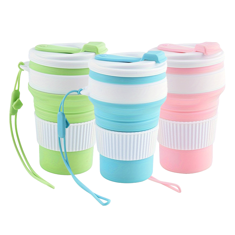 Camping Cooking Mug - Collapsible Silicone Travel Cup, Reusable Foldable
