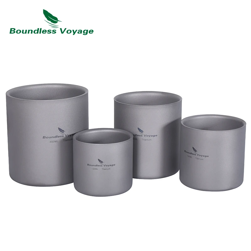 Camping Cooking Mug - Outdoor Camp Titanium Double Wall Cup
