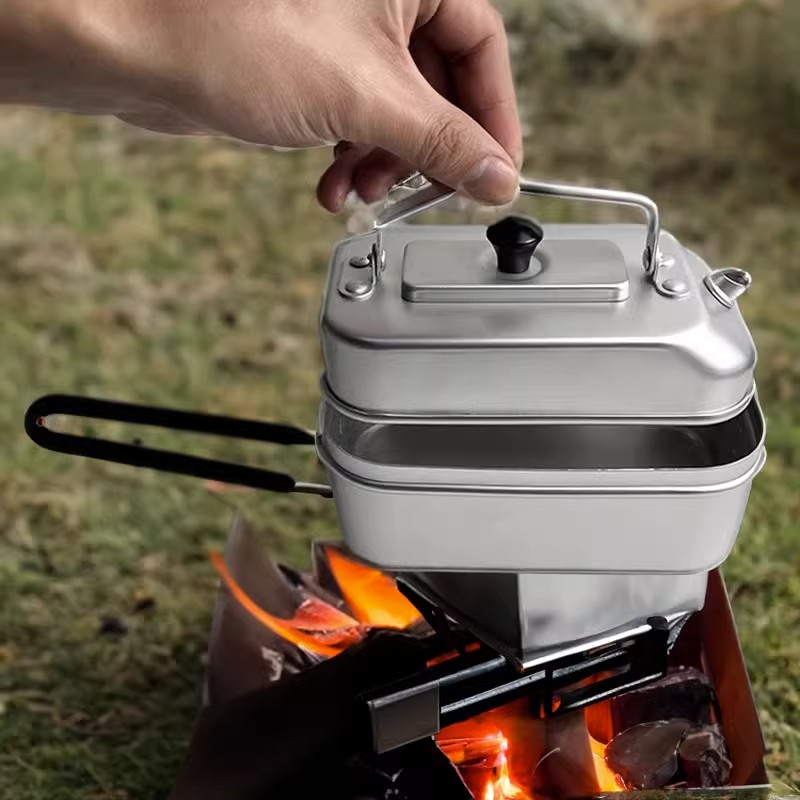 Camping Cooking Cylinder - Ultralight Portable Picnic Camping Tourist Kettle