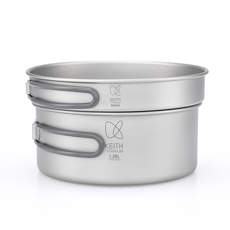 Camping Cooking Survival - KEITH Pure Titanium 2-Piece Cookware Set