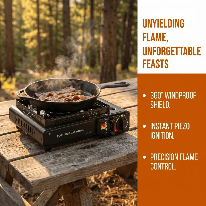 Camping Cooking Multi Tool - Portable cartridge stove, multi-functional stove,lightweight,suitable for