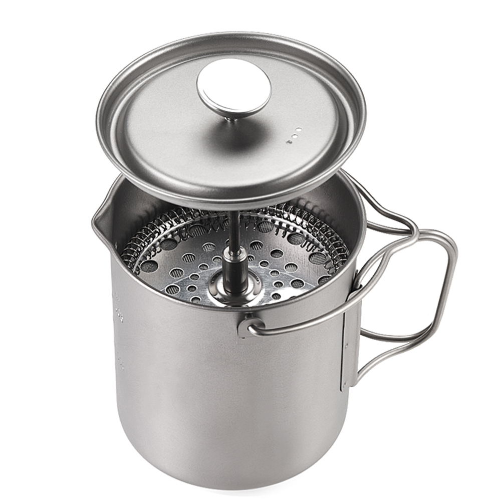 Camping Cooking Mug - Lixada 750ml Titanium Coffee Cup Mug