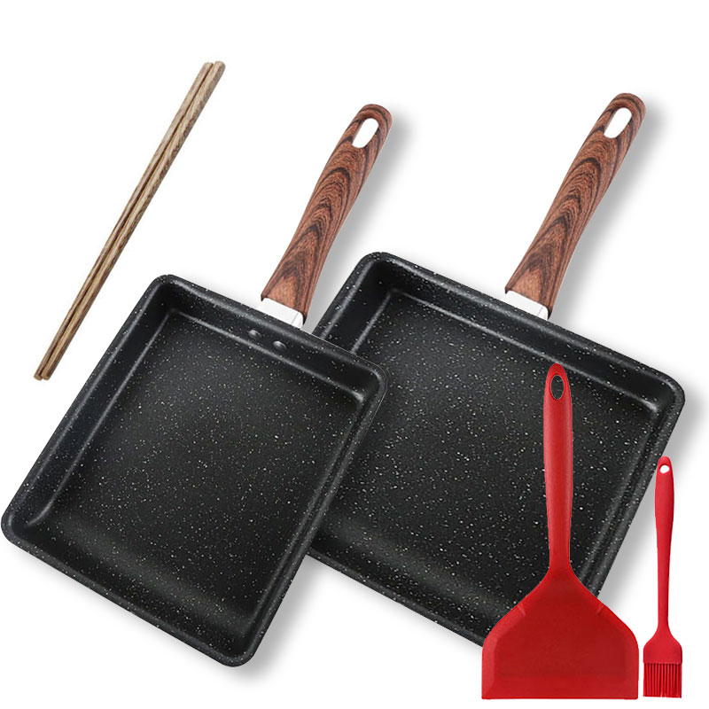 Camping Cooking Without Gas - Japanese Omelette Pan Nonstick Tamagoyaki Egg