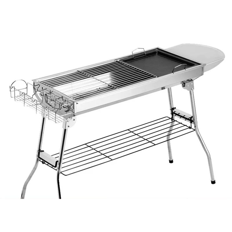 Camping Cooking Appliances - Large Folding Charcoal Barbecue Grill Outdoor