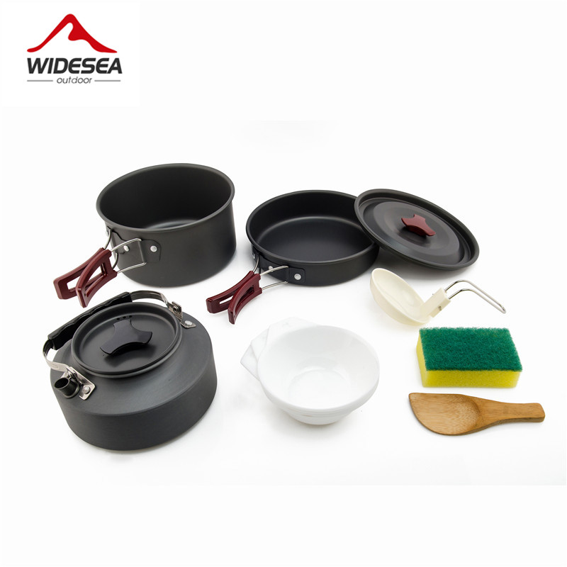 Camping Cooking All In One - Widesea Camping Cookware Set Outdoor Pot