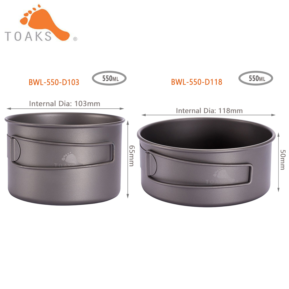 TOAKS BWL-550  Camping Titaniu - огляд і ціна Mess Kit Titanium