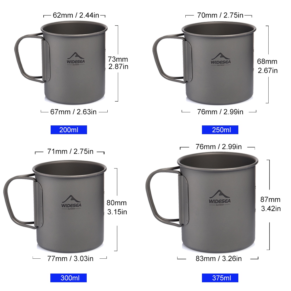 Widesea Camping Mug Titanium C - огляд і ціна Camping Cooking All In One