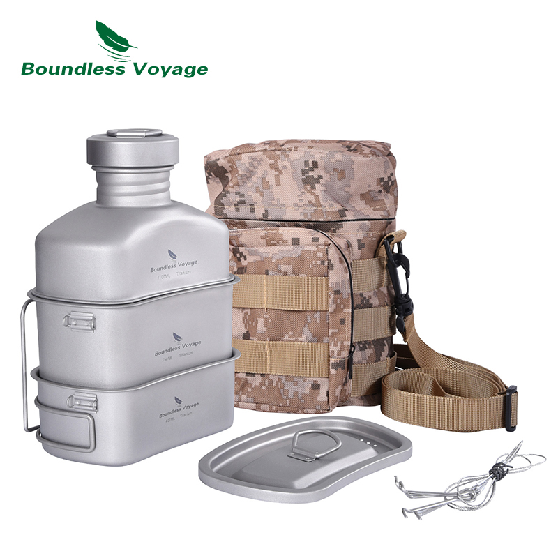 Boundless Voyage Outdoor Milit - огляд і ціна Mess Kit Titanium