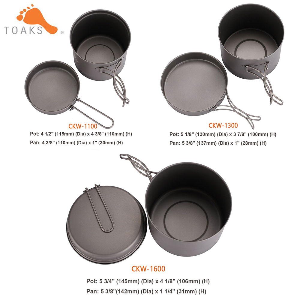 TOAKS Cookware Set Ultralight  - огляд і ціна Mess Kit Titanium
