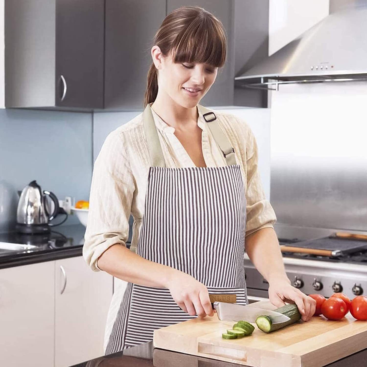 Black White Striped Kitchen Ap - огляд і ціна Camping Cooking Apron