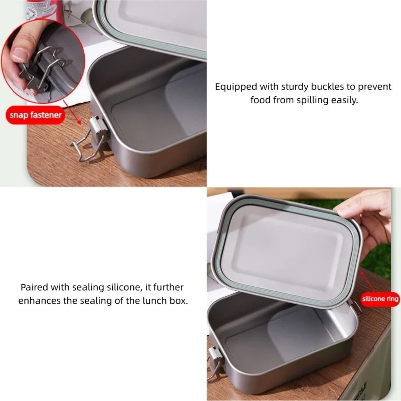 Stainless Steel Lunch Box With - огляд і ціна Mess Kit Titanium