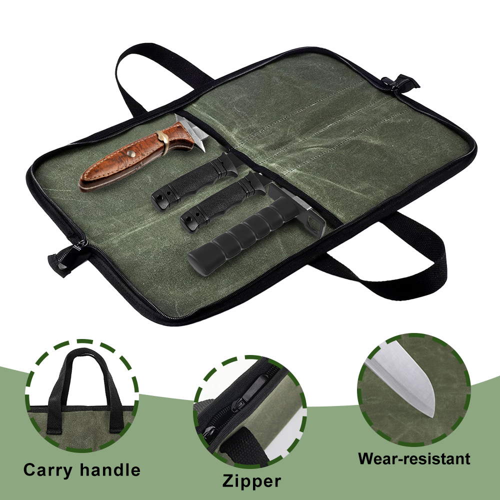 Waxed Canvas Knife Roll Bag Mu - огляд і ціна Camping Cooking Multi Tool