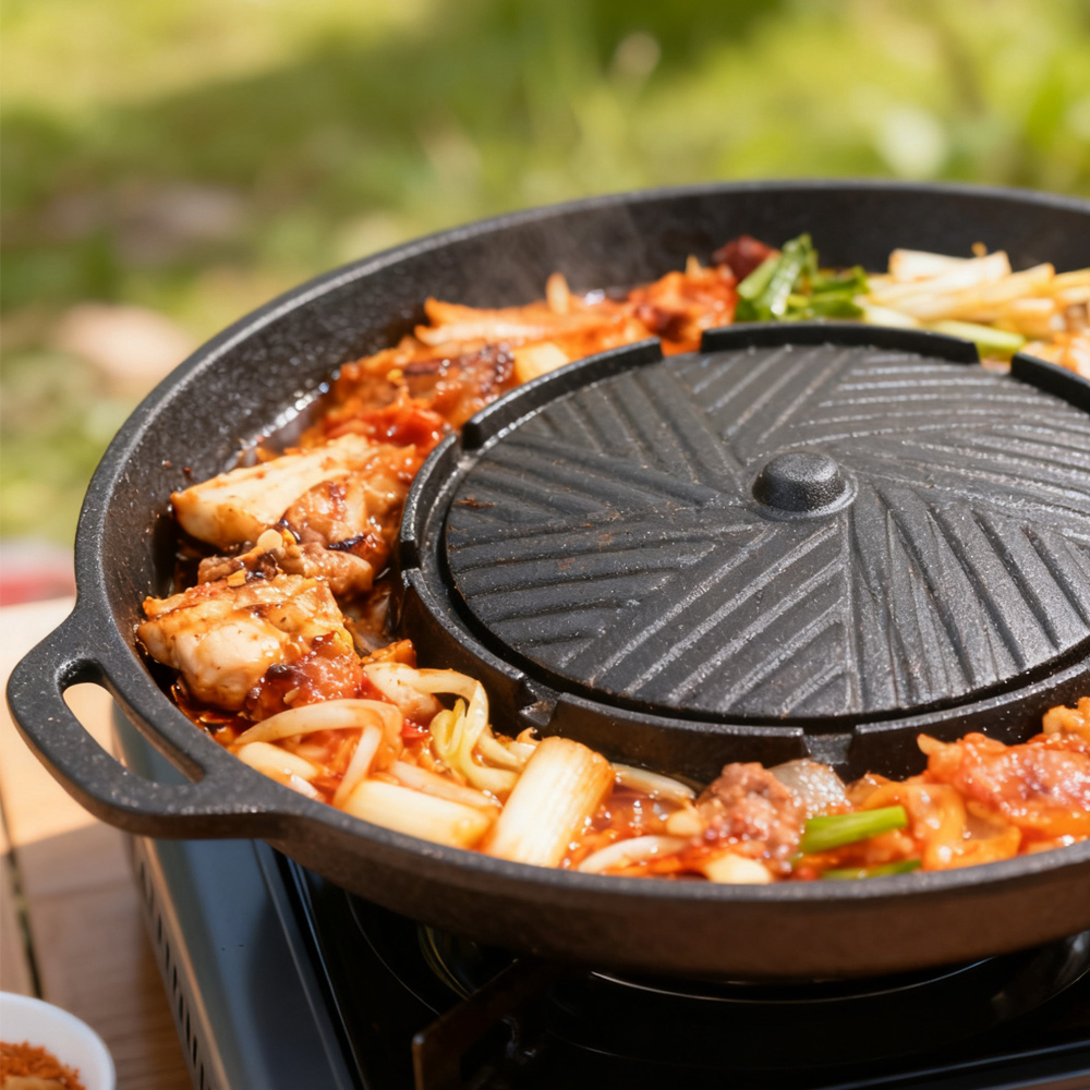 KOSUN Korean BBQ Grill Pan 2 i - огляд і ціна Camping Cooking Survival