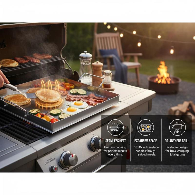 Universal Flat Top Griddle 18x - огляд і ціна Camping Cooking Survival