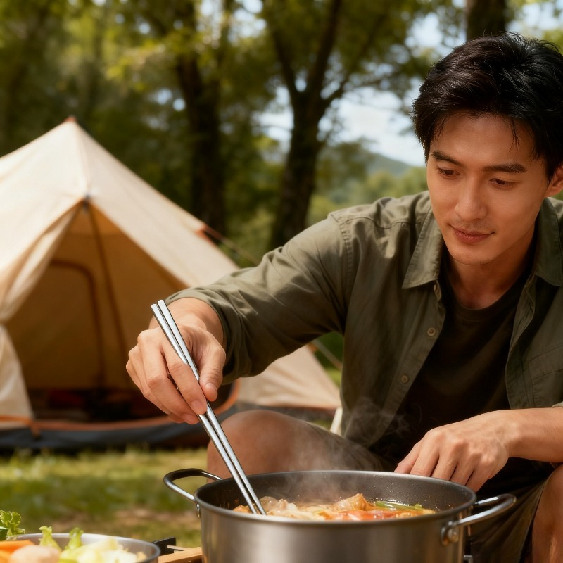 Durable Portable Titanium Chop - огляд і ціна Camping No Cooking Meals