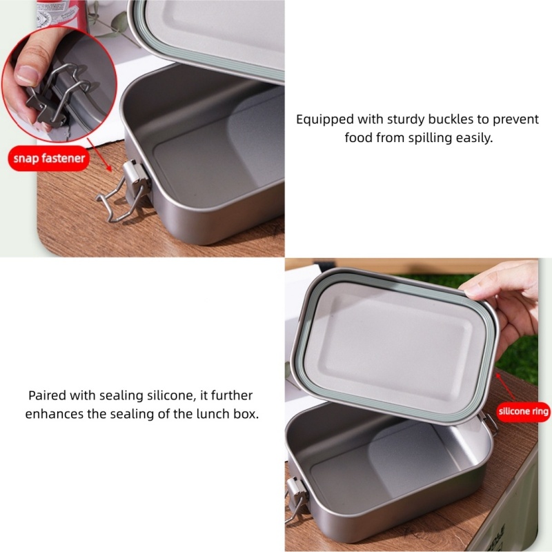 Titanium Lunch Box with Lid an - огляд і ціна Mess Kit Titanium