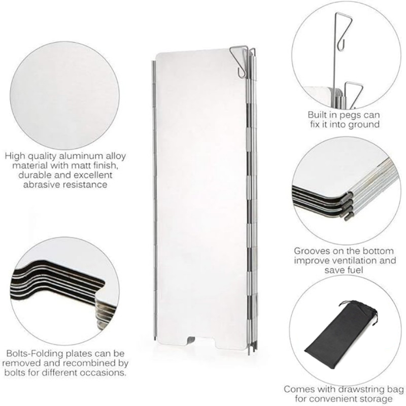 Ultra-Lightweight Aluminum All - огляд і ціна Camping Cooking Windshield