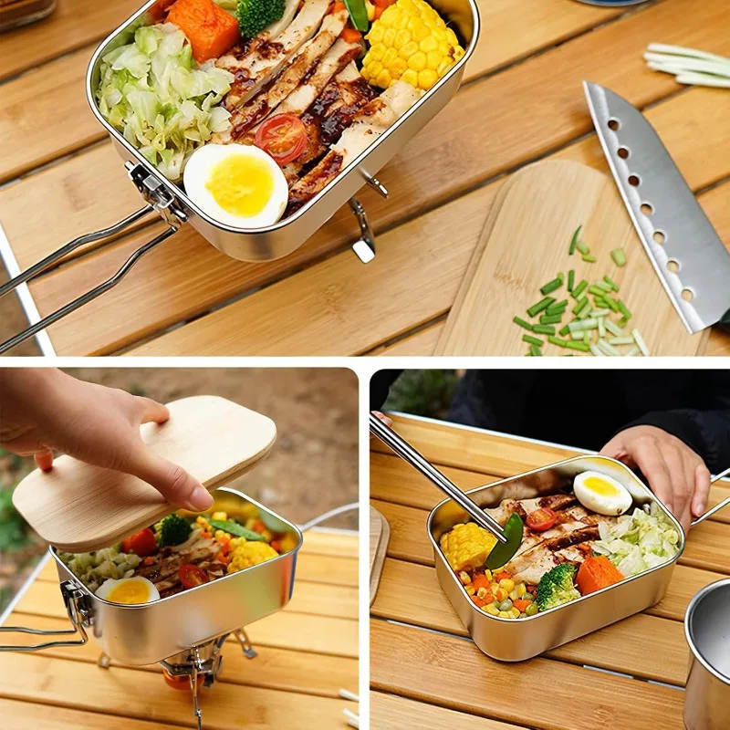 304 Stainless Steel Lunch Box  - огляд і ціна Mess Kit Titanium