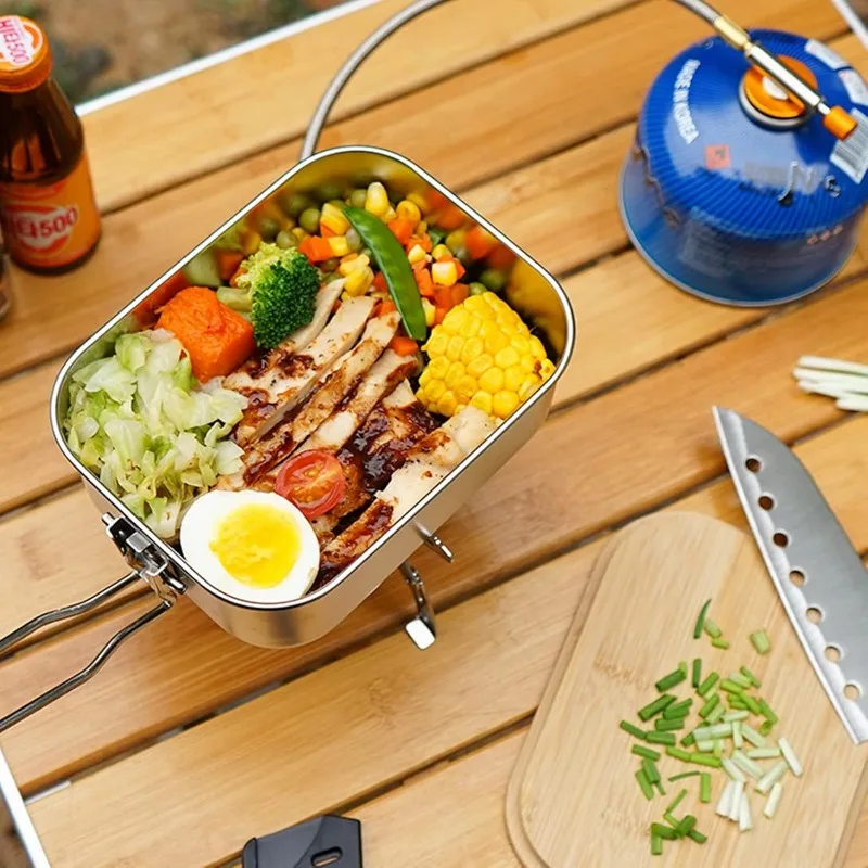 304 Stainless Steel Lunch Box  - огляд і ціна Mess Kit Titanium