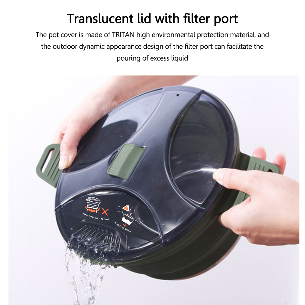 2.5L Silicone Folding Kettle C - огляд і ціна Camping Cooking Cylinder