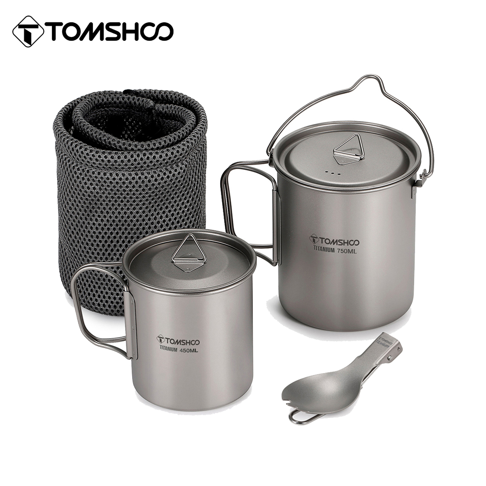 Tomshoo 3 PCS Titanium Cookwar - огляд і ціна Camp Spork Set