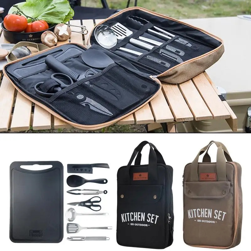 8pcs Camping Kitchen Cookware  - огляд і ціна Camping Cooking All In One