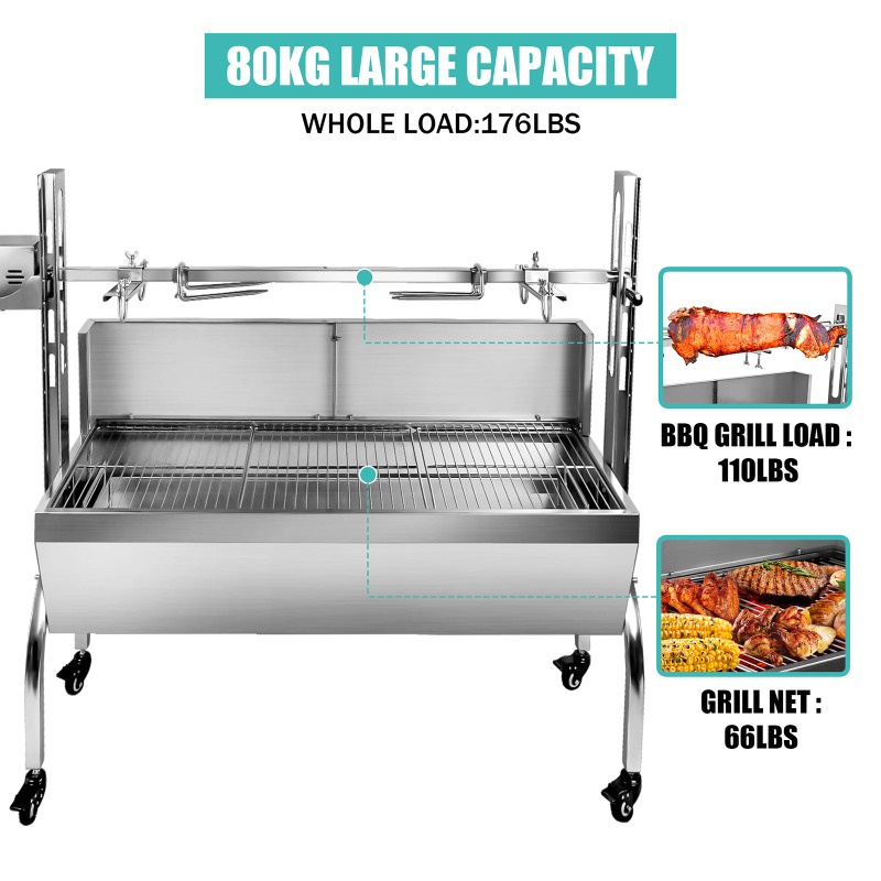 2-in-1 Barbecue Grill Roaster  - огляд і ціна Camping Cooking Equipment Electric
