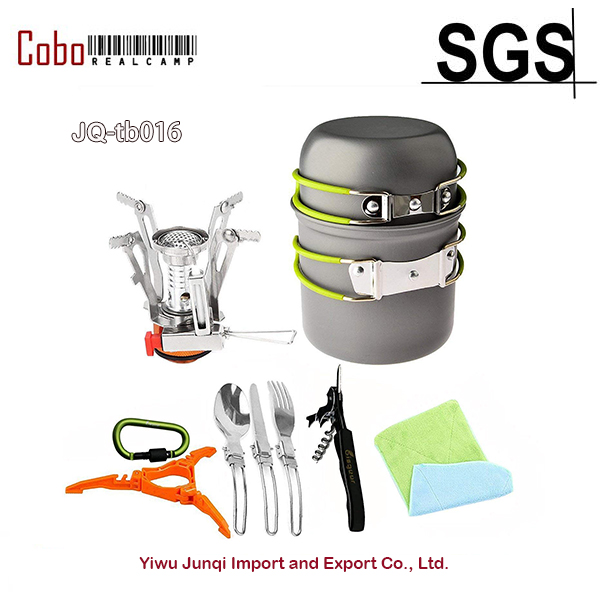 12-17Pcs Camping Cookware Stov - огляд і ціна Camp Spork Set