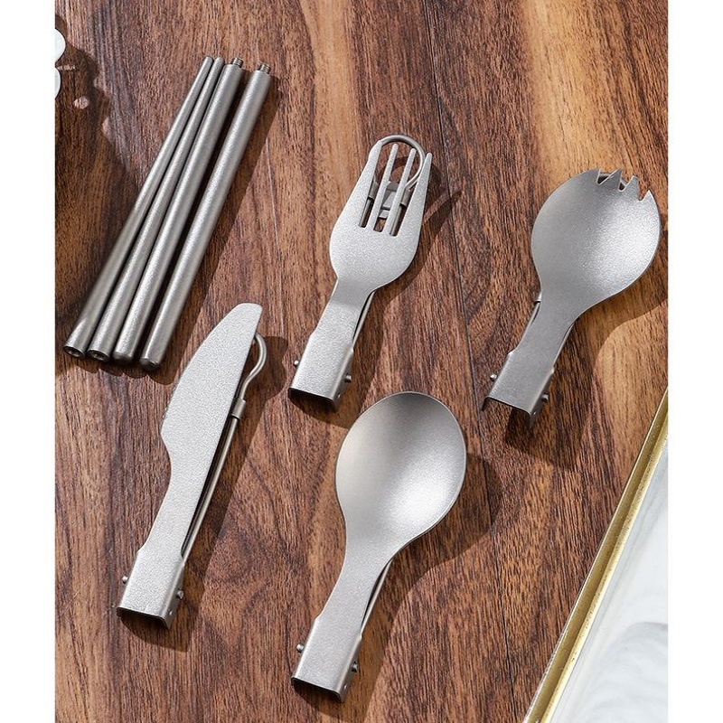 Titanium Foldable Utensil Set  - огляд і ціна Camping Cooking Survival
