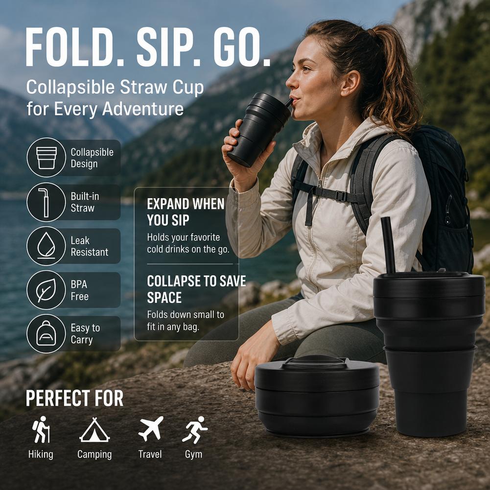 Collapsible Silicone Coffee Cu - огляд і ціна Camping Cooking Mug