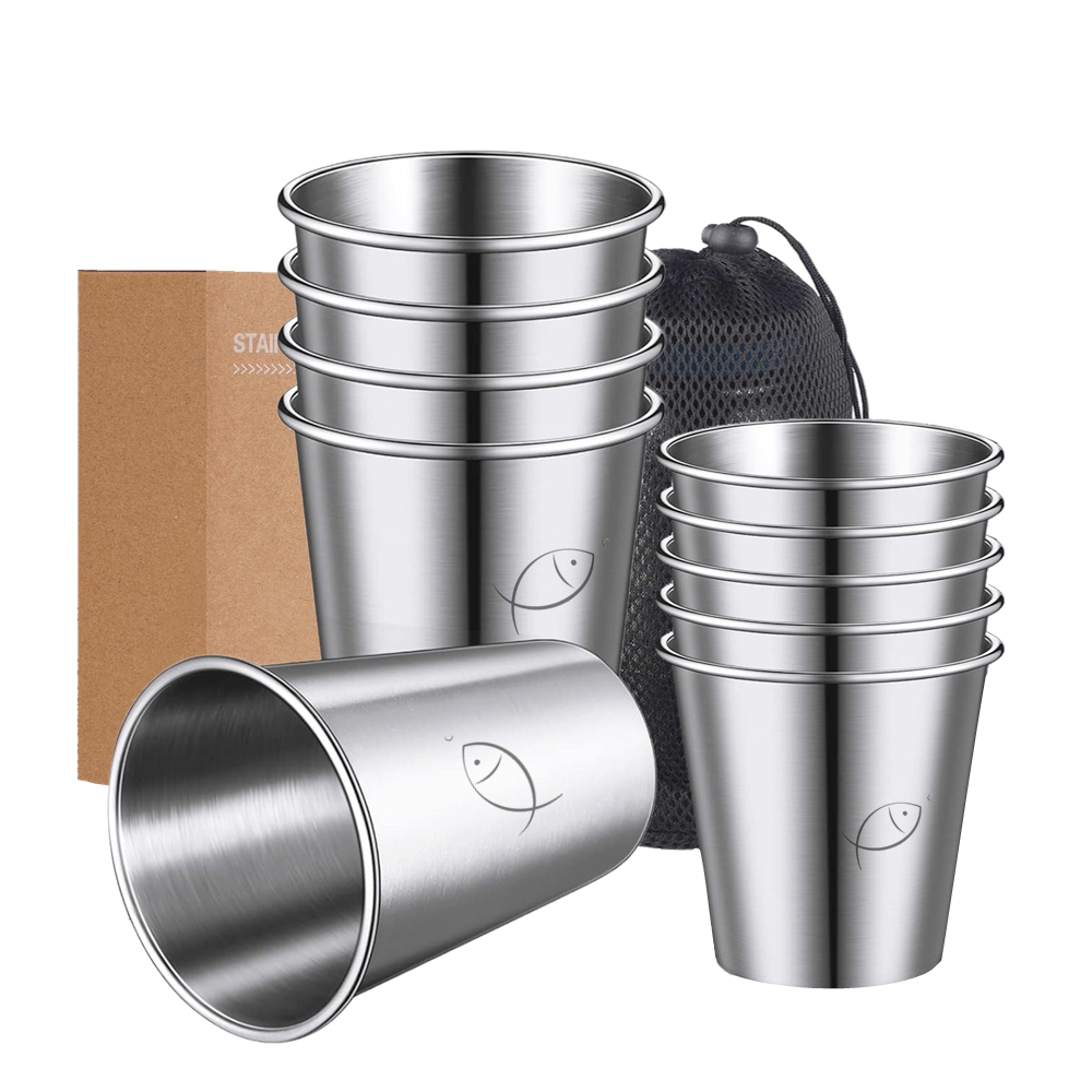 5 Pieces Stainless Steel Cups  - огляд і ціна Camping Cooking Mug