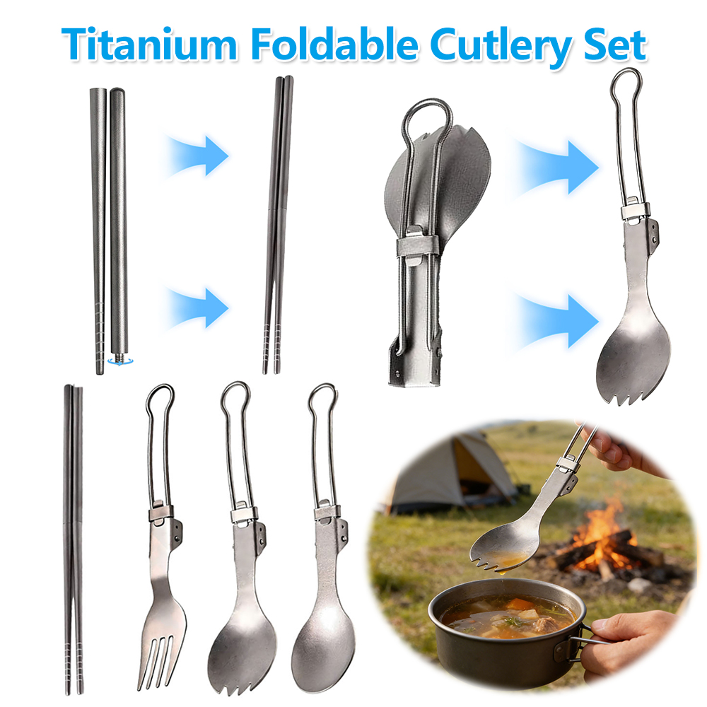Titanium Foldable Cutlery Set  - огляд і ціна Camp Spork Set