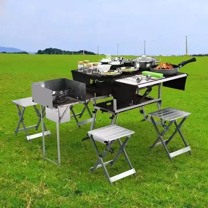 Portable Outdoor Folding Food  - огляд і ціна Camping Cooking And Dining Set