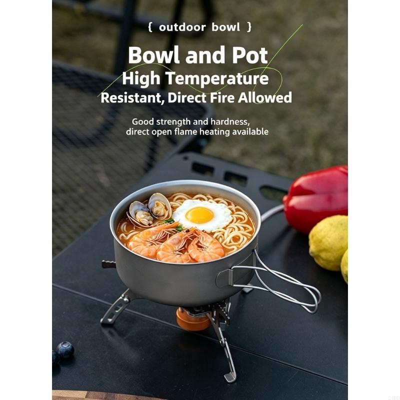 Metal Camping Bowl with Wire H - огляд і ціна Camping No Cooking Meals