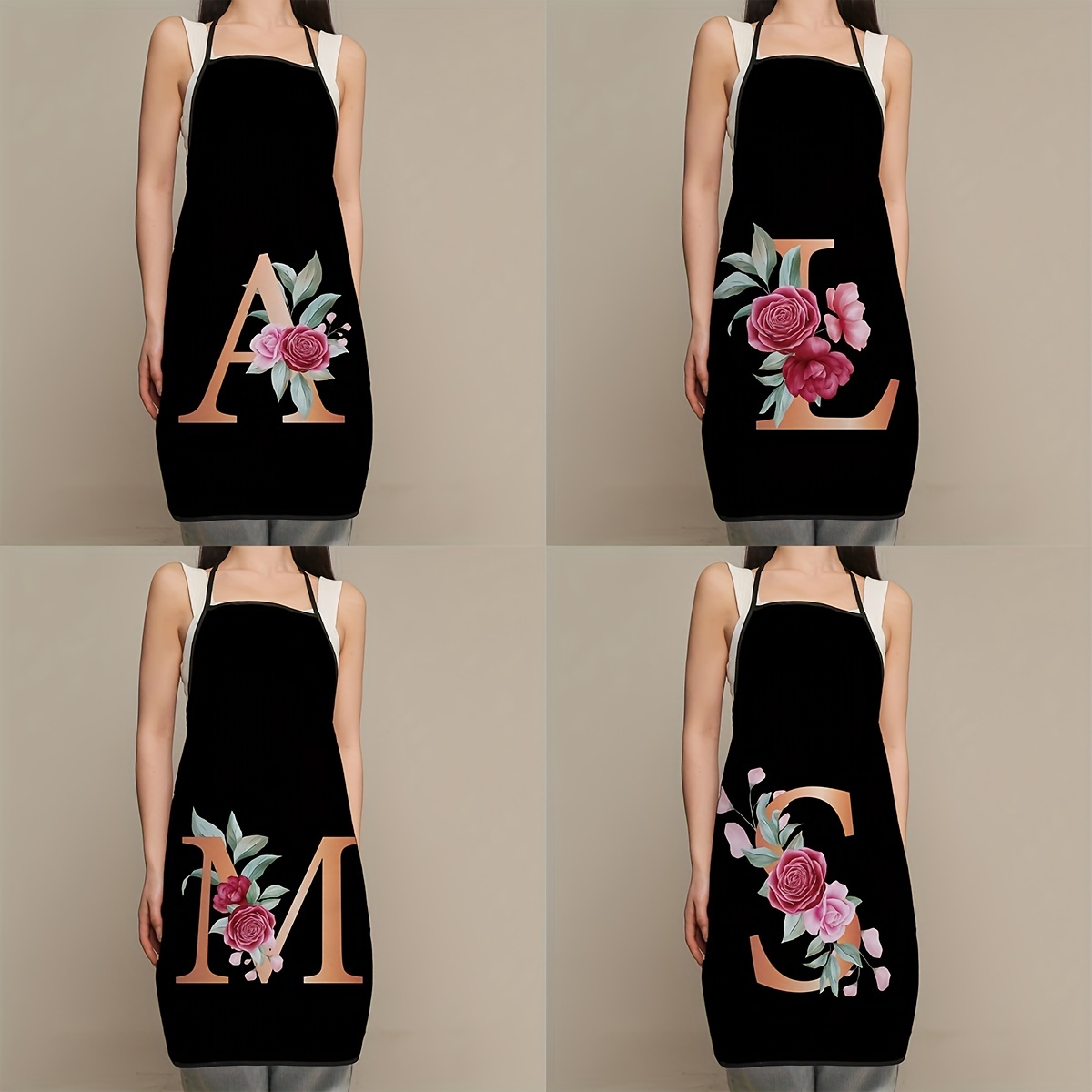 1pc Floral Letter Print Polyes - огляд і ціна Camping Cooking Apron