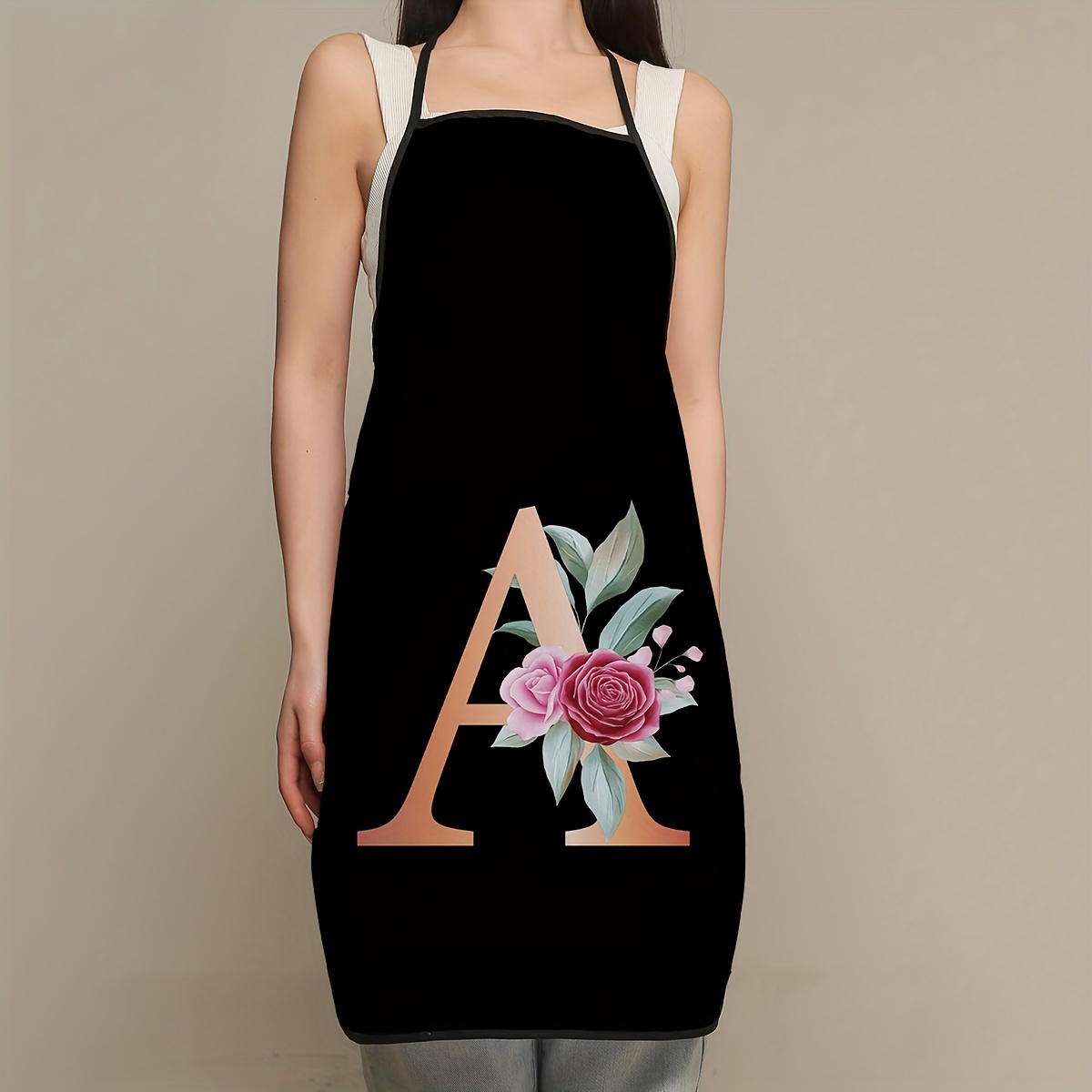 1pc Floral Letter Print Polyes - огляд і ціна Camping Cooking Apron