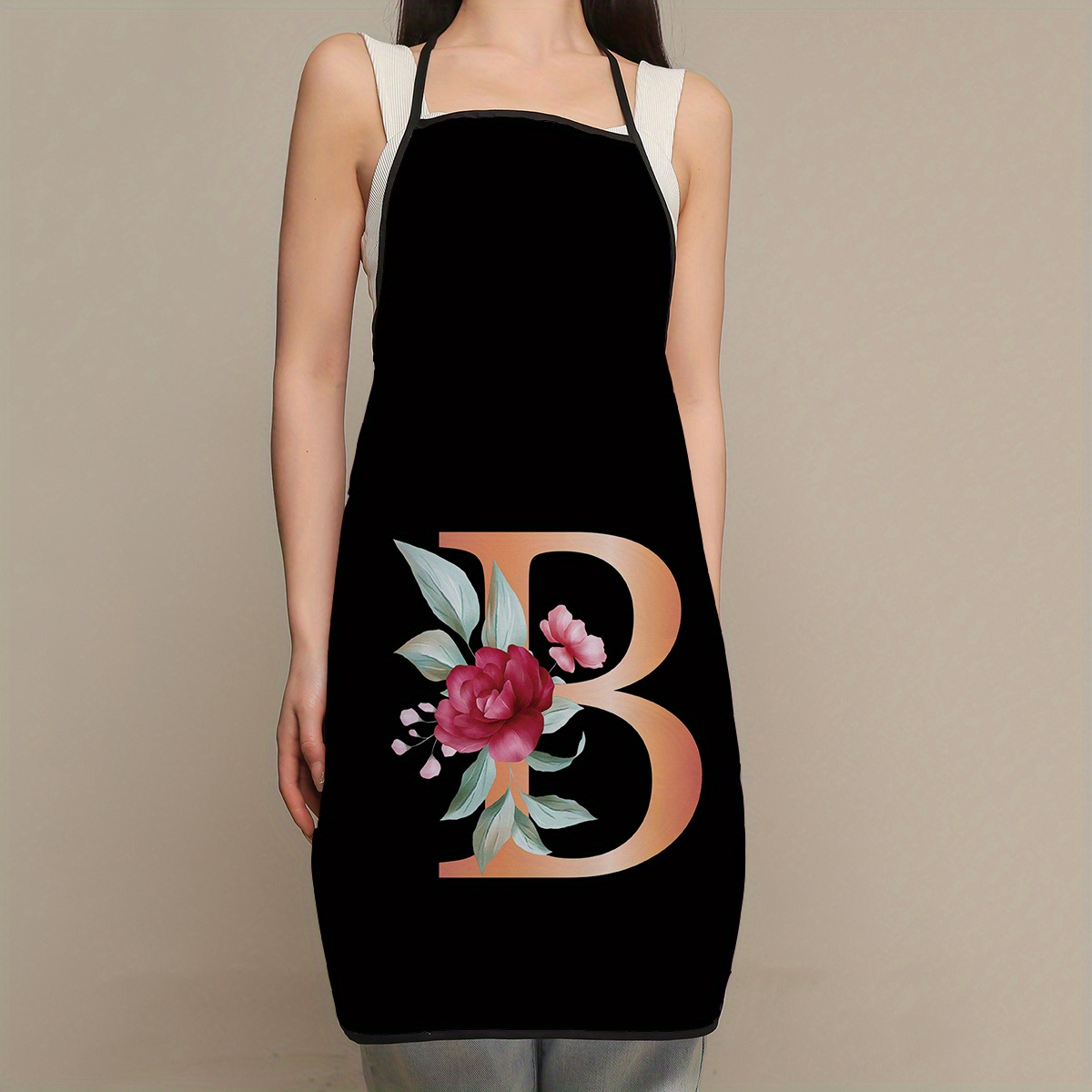 1pc Floral Letter Print Polyes - огляд і ціна Camping Cooking Apron