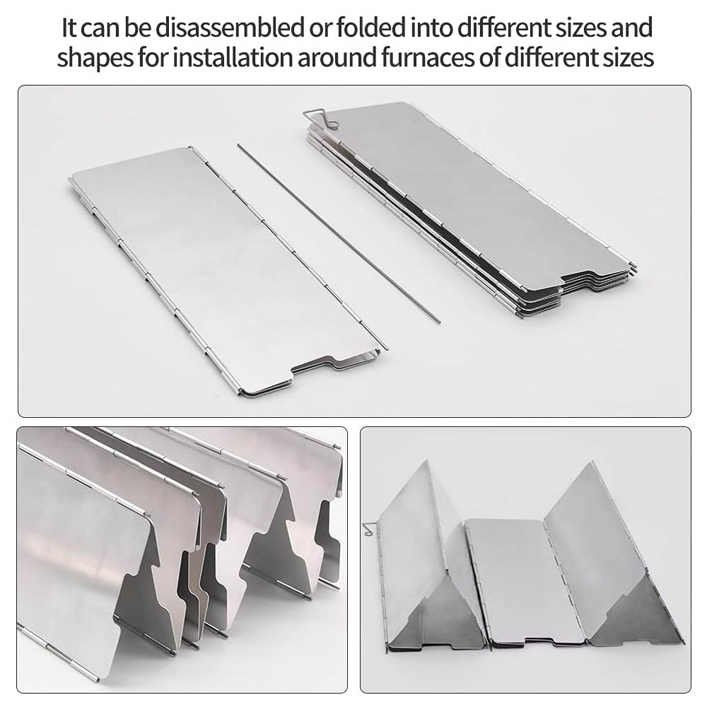 8 Plates Aluminum Windscreen S - огляд і ціна Camping Cooking Windshield