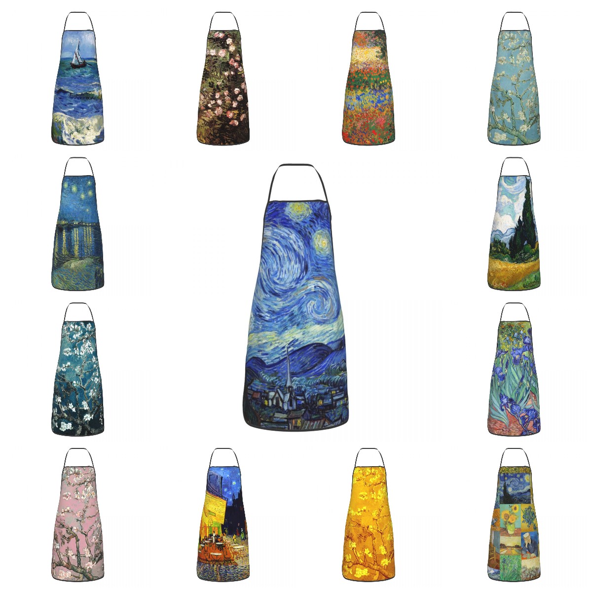 Bib Vincent Van Gogh Starry Ni - огляд і ціна Camping Cooking Apron